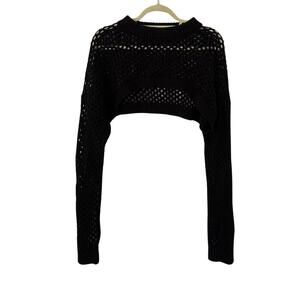 Monki Women's Black Cropped Sweater